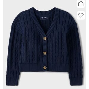 Classic Navy Cable Knit Cardigan